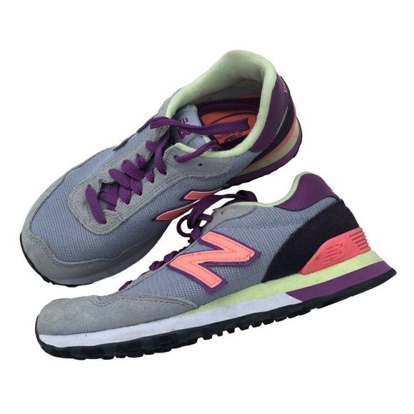 New Balance Classic Sneakers Grey and Purple WL515MNF Women Size 6 - Picture 2 of 4